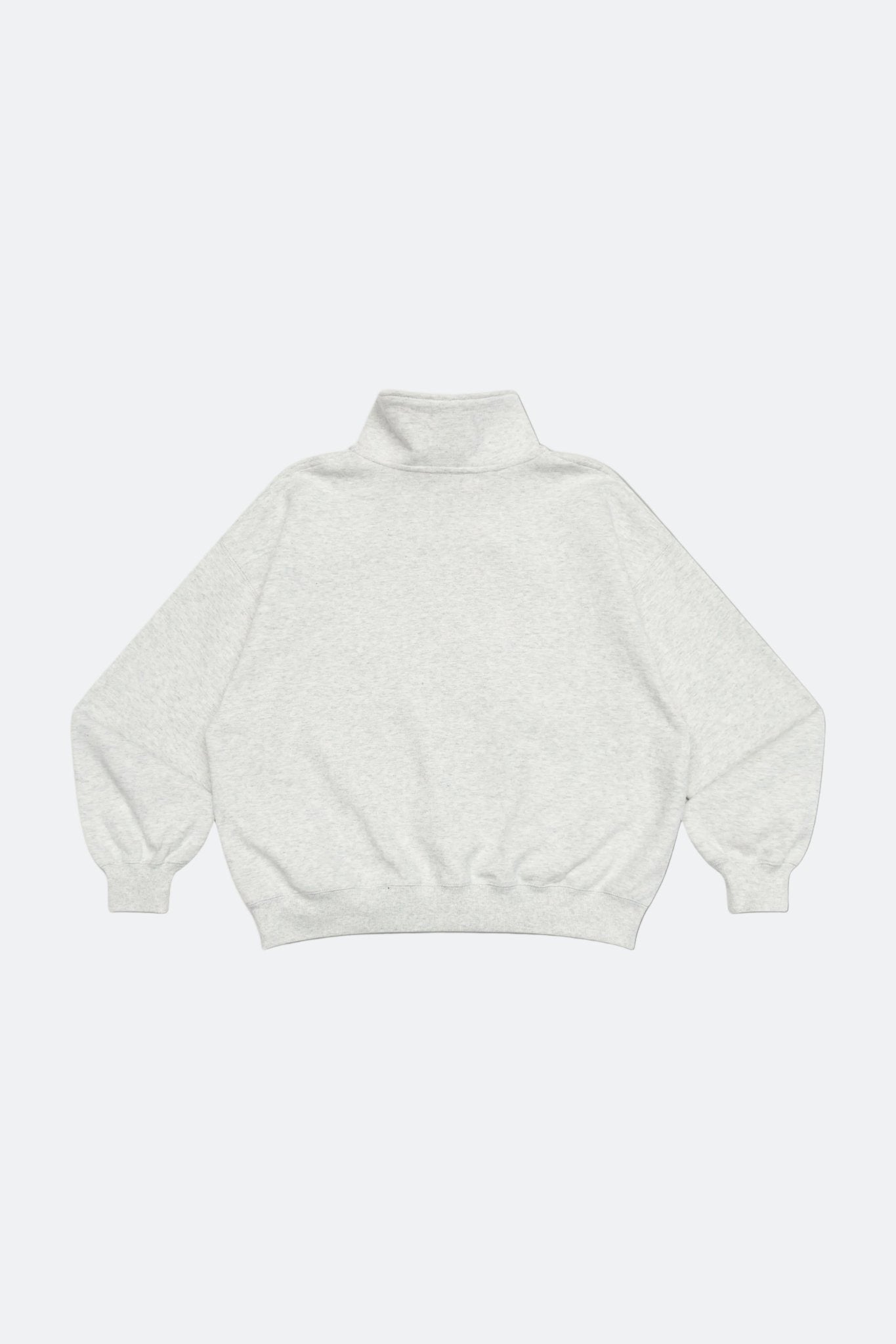 Aim Higher Club ♥ Cinnamoroll Monogram College Patch Half Zip Sweater/ Light Flecking Grey - GROGROCERY