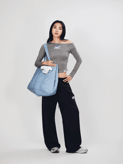 Aim Higher Club ♥ Cinnamoroll On The Bar Wide Comfy Pants/ Navy - GROGROCERY