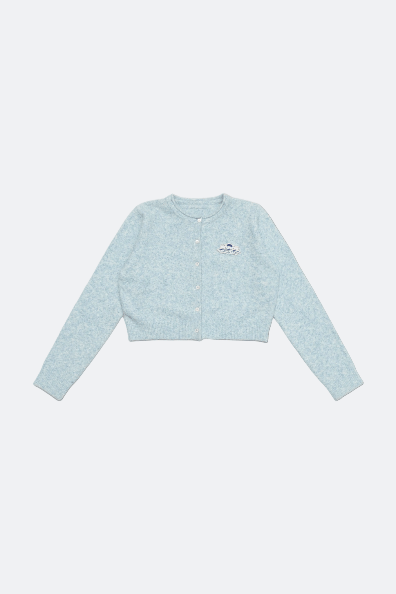 Aim Higher Club ♥ Cinnamoroll On The Bar Women Knit Cardigan/ Flecking Baby Blue - GROGROCERY