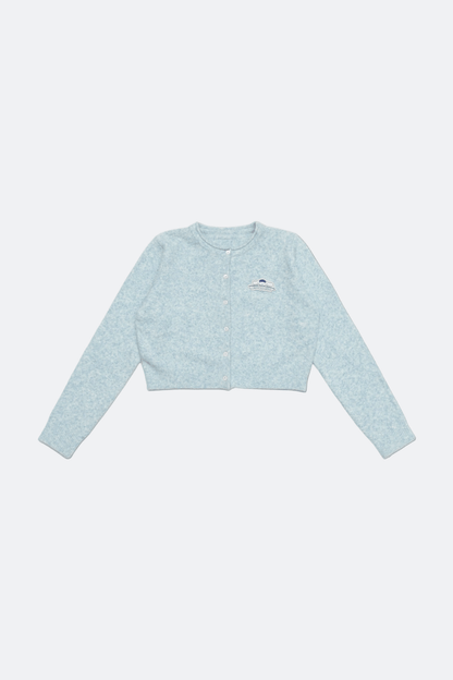 Aim Higher Club ♥ Cinnamoroll On The Bar Women Knit Cardigan/ Flecking Baby Blue - GROGROCERY