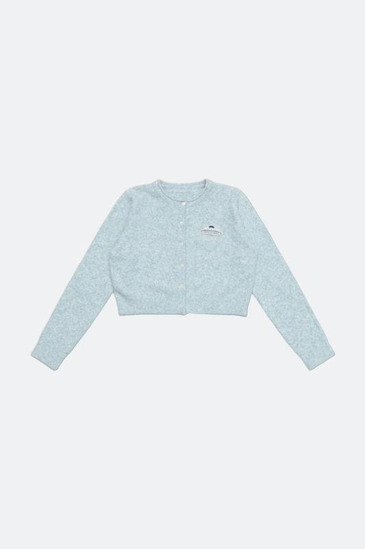 Aim Higher Club ♥ Cinnamoroll On The Bar Women Knit Cardigan/ Flecking Baby Blue - GROGROCERY