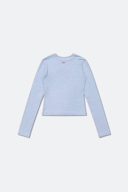 Aim Higher Club College Women Long Sleeve Top/ Heather Baby Blue - GROGROCERY