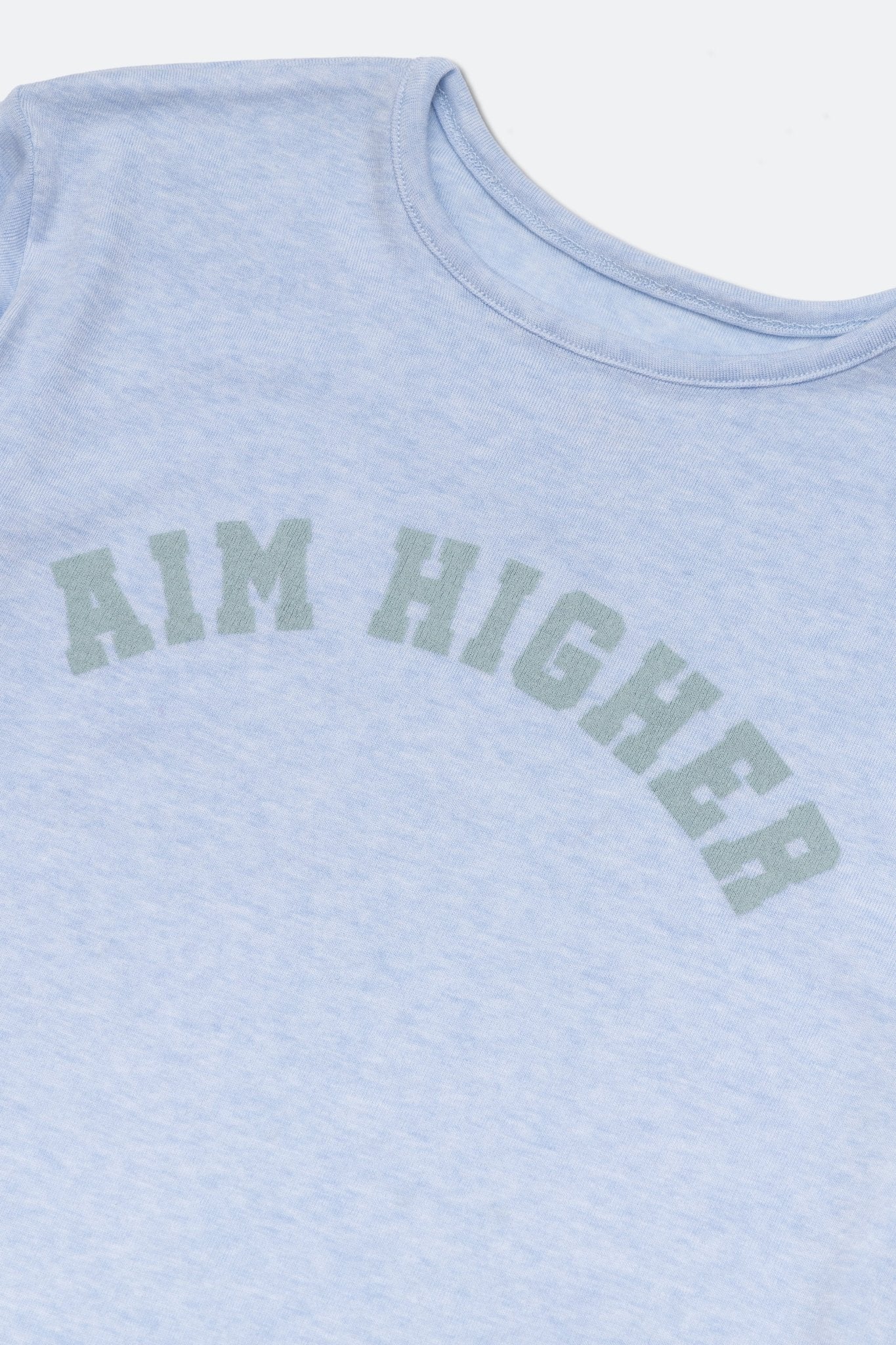 Aim Higher Club College Women Long Sleeve Top/ Heather Baby Blue - GROGROCERY