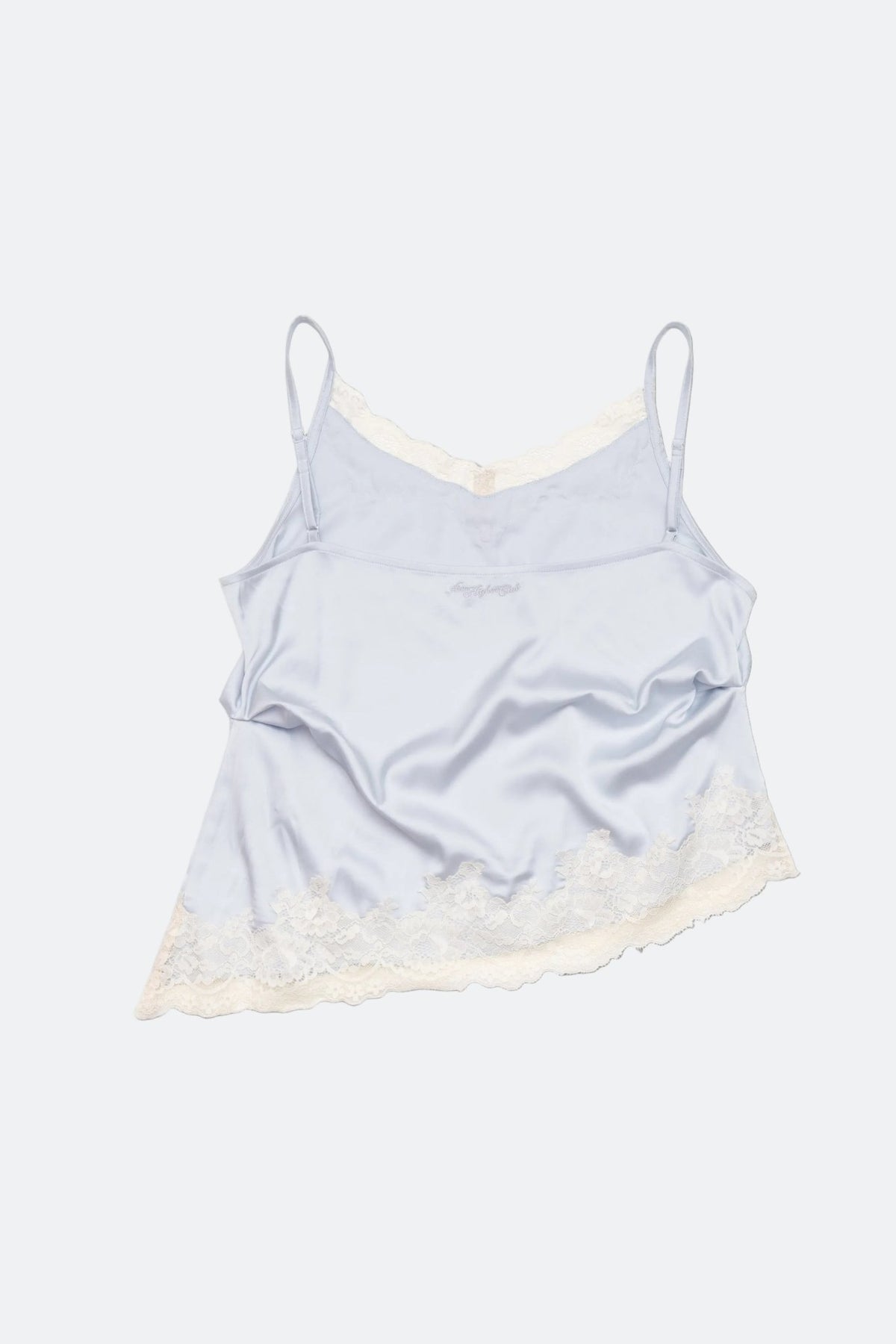 Aim Higher Club Core Asymmetric Lace Camisole Top/ Baby Blue - GROGROCERY