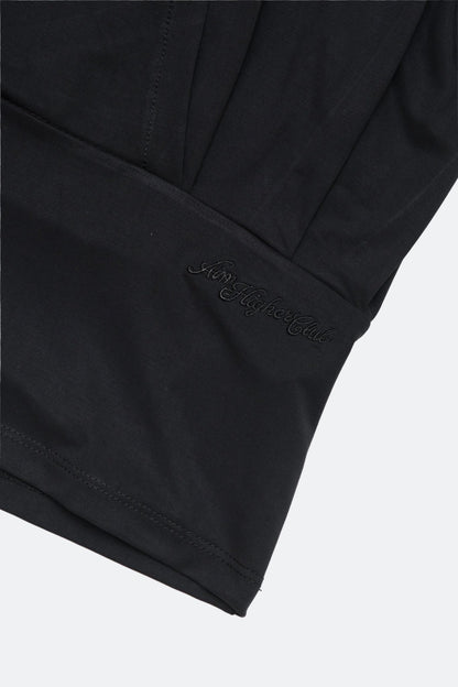 Aim Higher Club Core Cowl Neck Halter Top / Black - GROGROCERY
