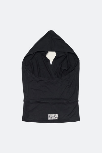 Aim Higher Club Core Cowl Neck Halter Top / Black - GROGROCERY