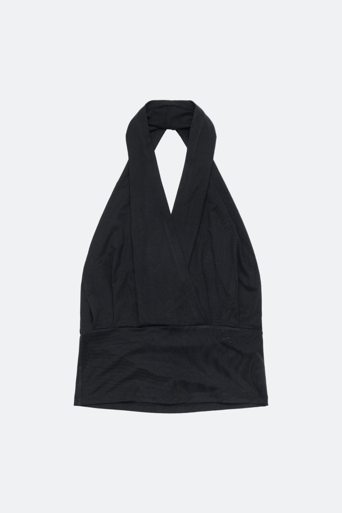 Aim Higher Club Core Cowl Neck Halter Top / Black - GROGROCERY