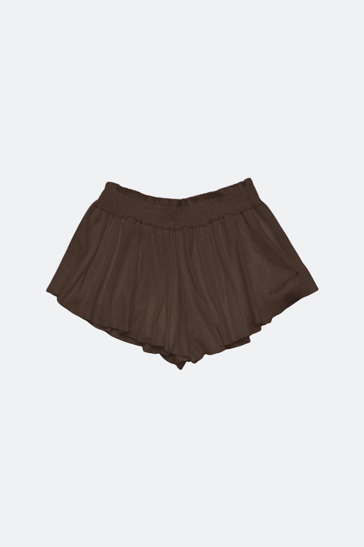 Aim Higher Club Core Flare Ruffle Shorts/ Chocolate - GROGROCERY
