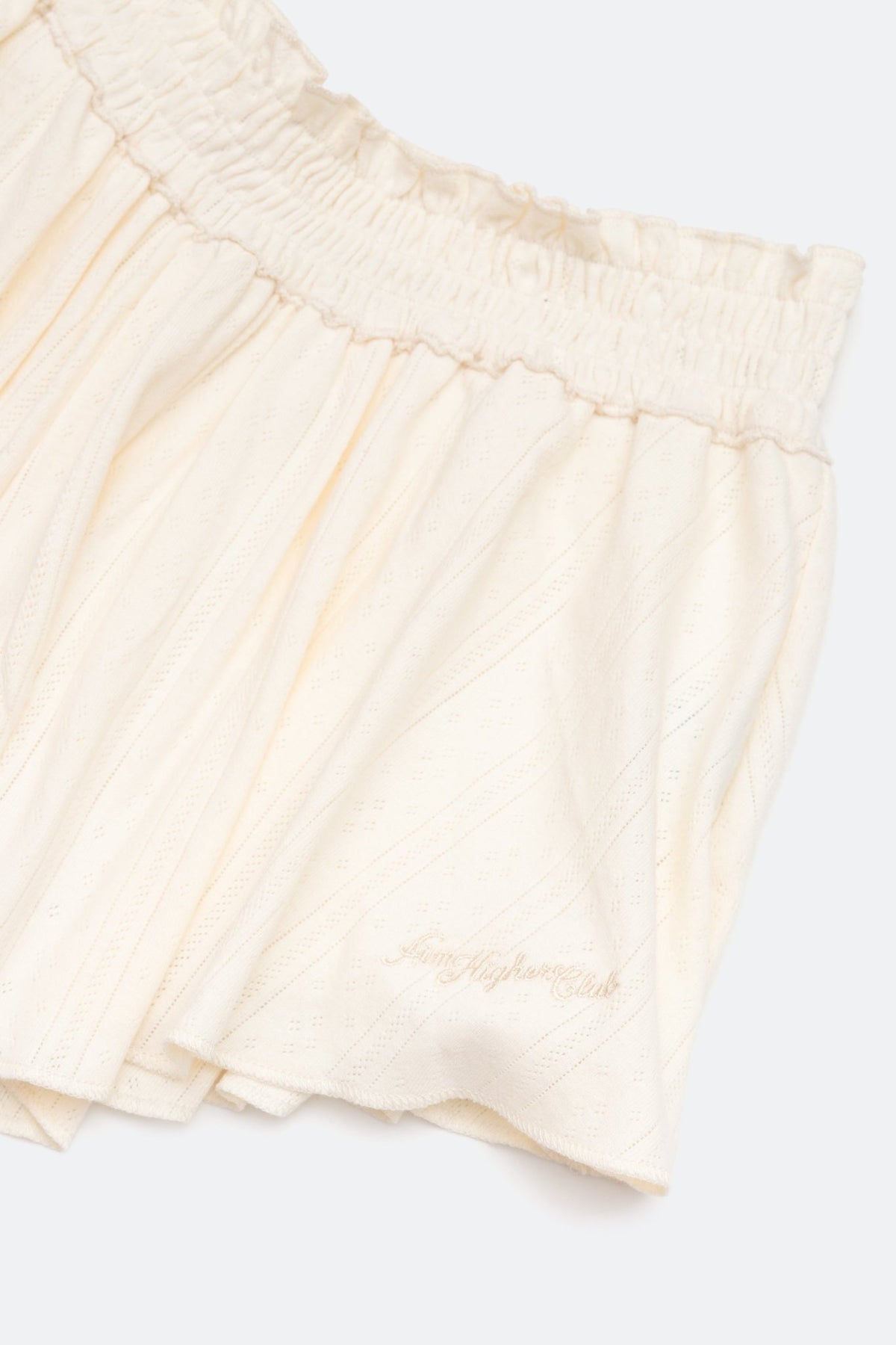 Aim Higher Club Core Flare Ruffle Shorts/ Off White - GROGROCERY