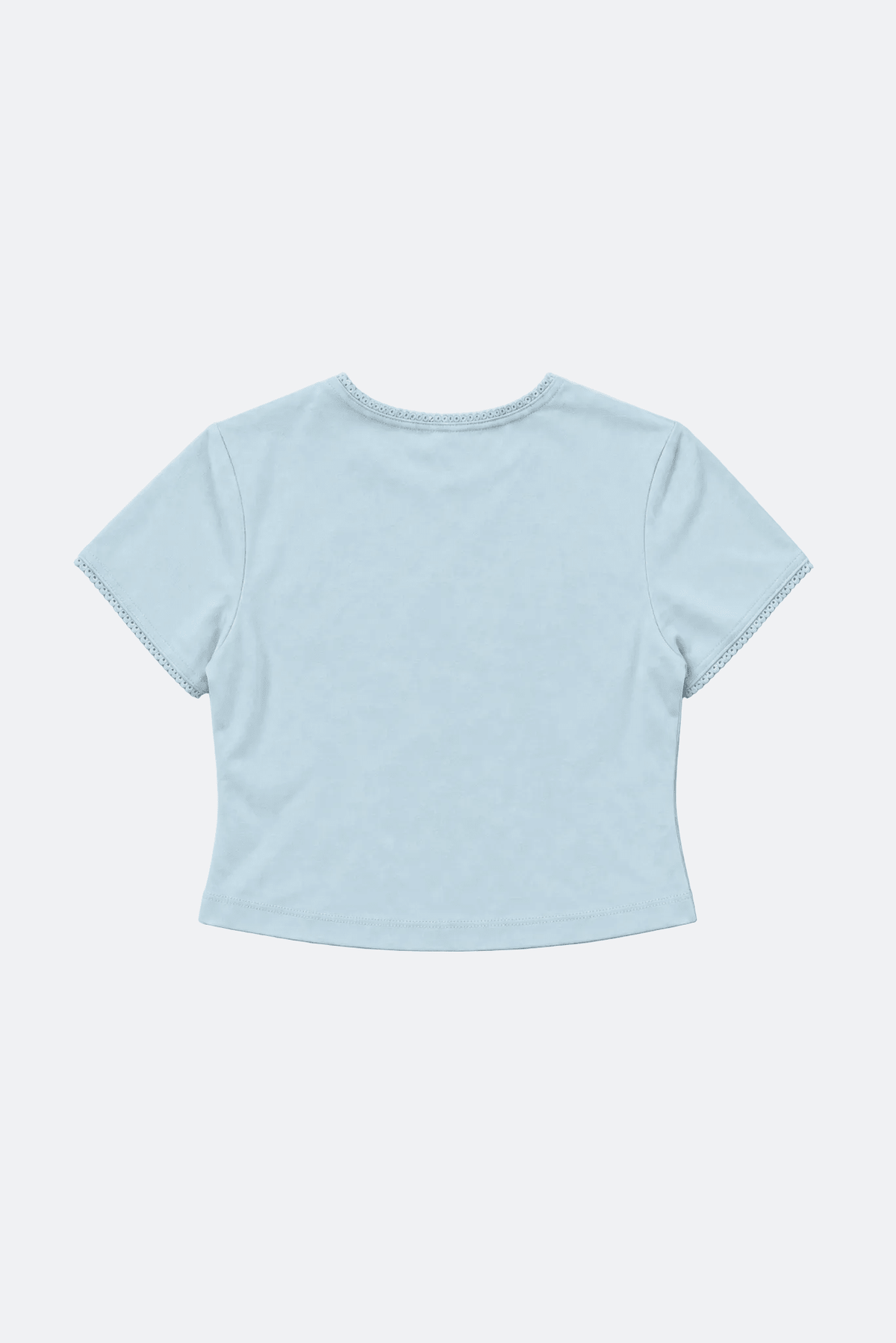 Aim Higher Club Core Lace-trim Women Tee/ Aqua - GROGROCERY