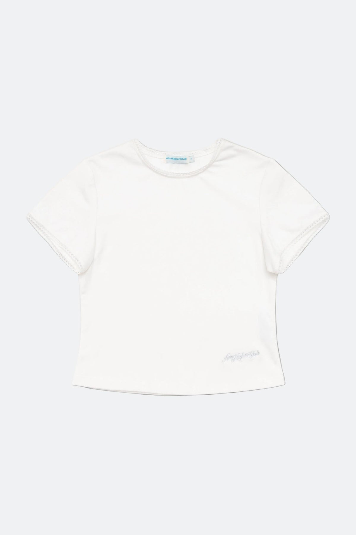 Aim Higher Club Core Lace-trim Women Tee/ Off White - GROGROCERY