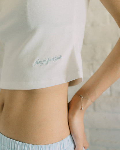 Aim Higher Club Core Lace-trim Women Tee/ Off White - GROGROCERY
