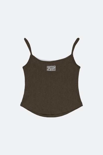Aim Higher Club Core Layered Camisole/ Chocolate-Pale Baby Blue - GROGROCERY