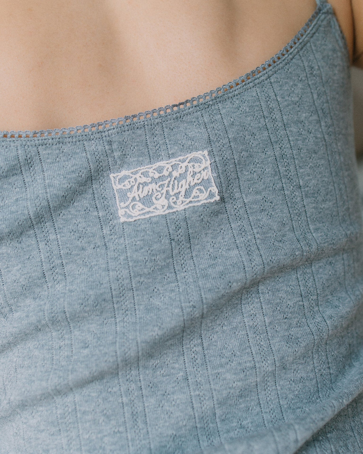 Aim Higher Club Core Layered Camisole/ Grey-Off White - GROGROCERY