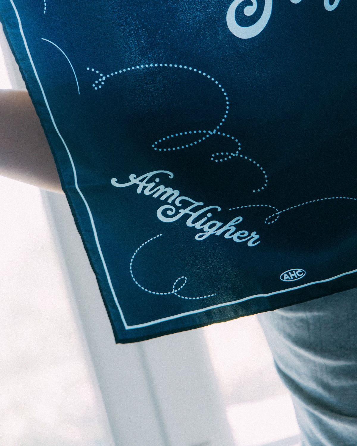 Aim Higher Club Core Satin Bandana/ Navy - GROGROCERY
