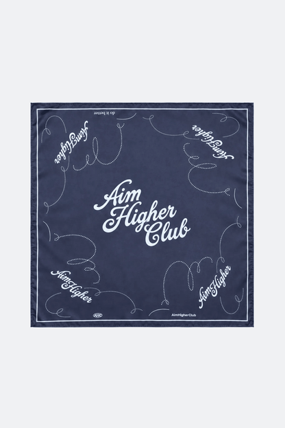 Aim Higher Club Core Satin Bandana/ Navy - GROGROCERY