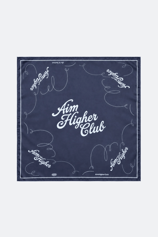 Aim Higher Club Core Satin Bandana/ Navy - GROGROCERY