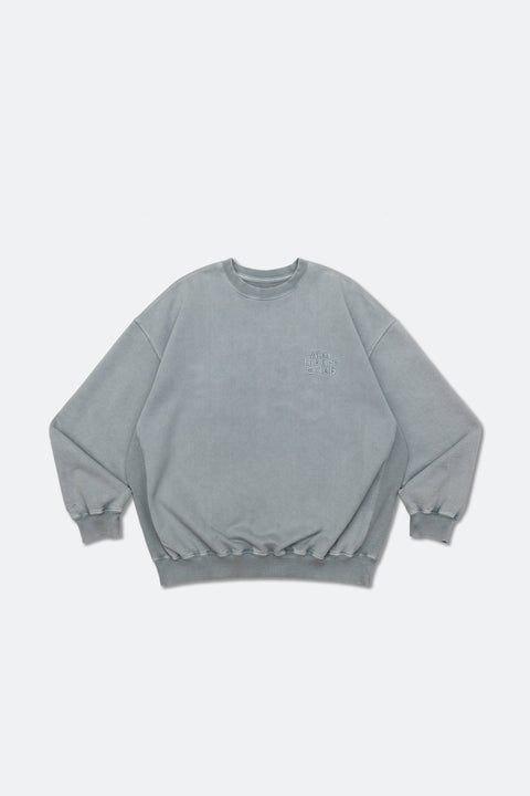 Aim Higher Club Crewneck Sweatshirt/ Washed Powder Blue Grey - GROGROCERY