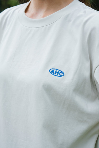 Aim Higher Club Embossed Unisex Logo Tee/ Cream - GROGROCERY