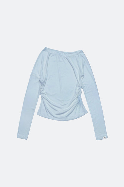 Aim Higher Club Essential Drop Shoulder Tencel™ Soft Top / Flecking Baby Blue - GROGROCERY