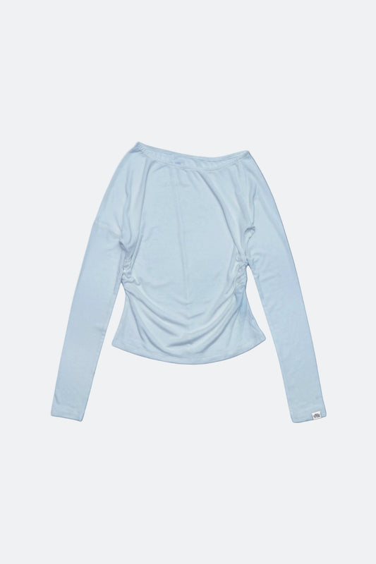 Aim Higher Club Essential Drop Shoulder Tencel™ Soft Top / Flecking Baby Blue - GROGROCERY