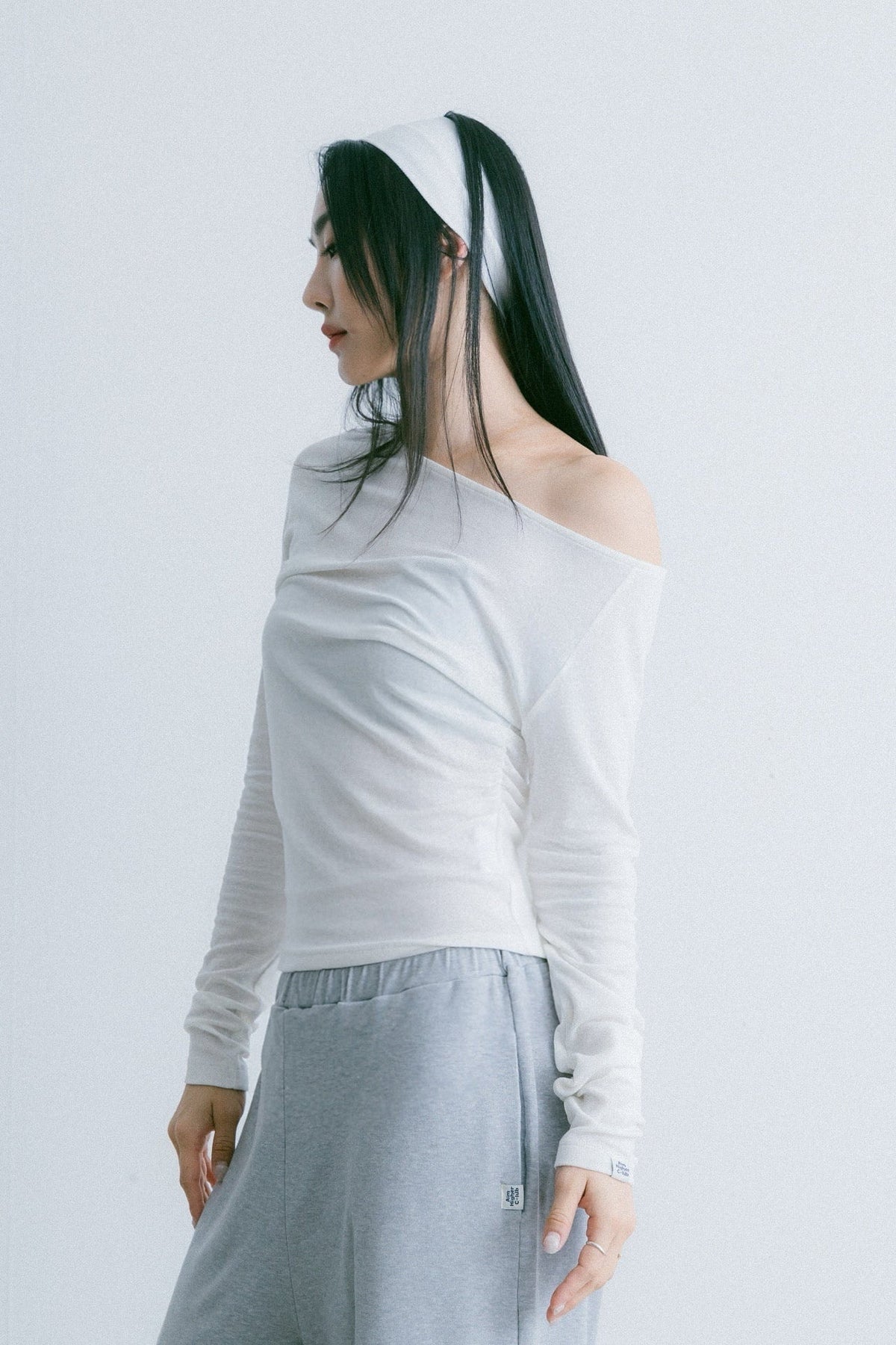 Aim Higher Club Essential Drop Shoulder Tencel™ Soft Top / Off White - GROGROCERY