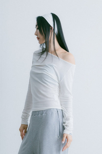 Aim Higher Club Essential Drop Shoulder Tencel™ Soft Top / Off White - GROGROCERY