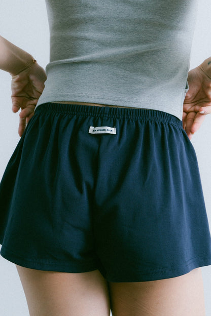 Aim Higher Club Essential Flare Mini Shorts/ Navy - GROGROCERY