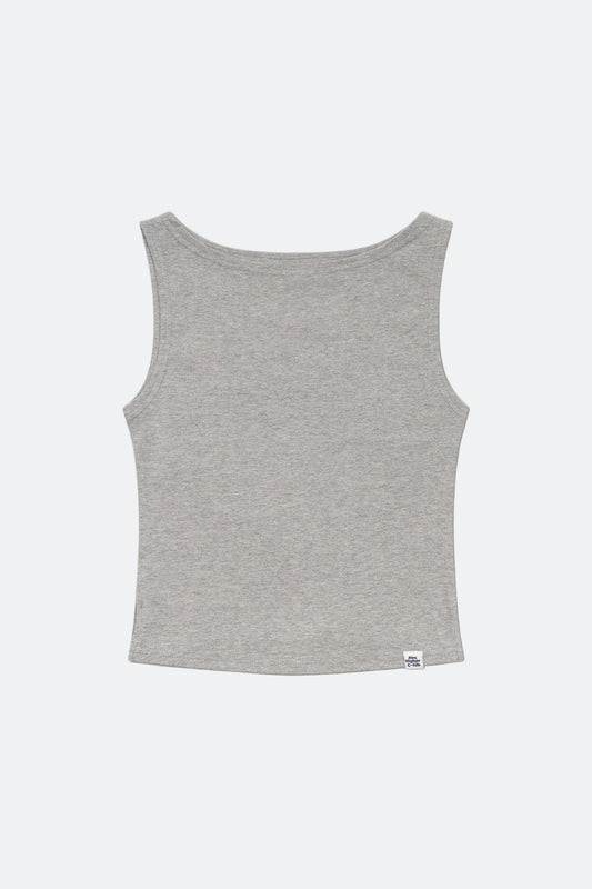 Aim Higher Club Essential Sleeveless Top / Flecking Grey - GROGROCERY