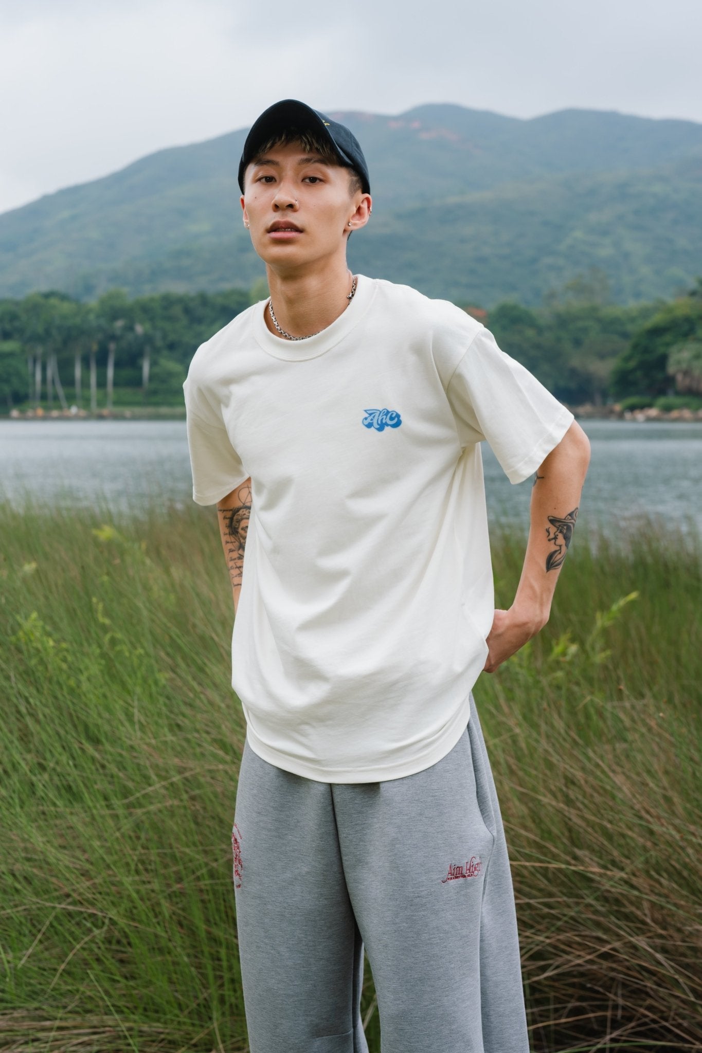 Aim Higher Club Everyday on Purpose Unisex Graphic Tee/ Cream - GROGROCERY