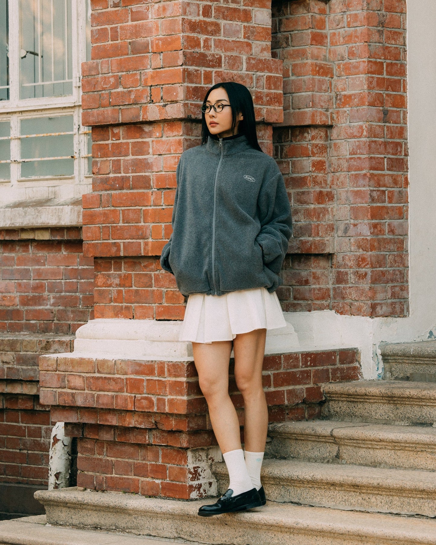 Aim Higher Club Faculty of Sports Fleece Full - Zip Jacket/ Grey - GROGROCERY