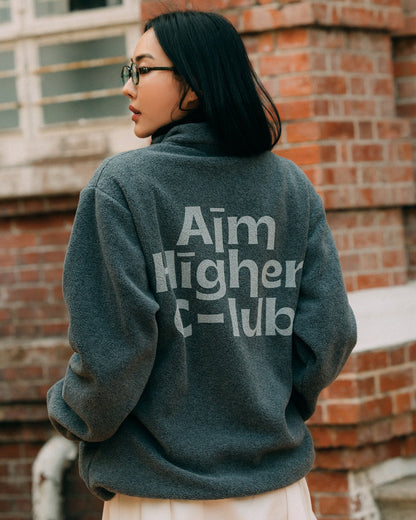Aim Higher Club Faculty of Sports Fleece Full - Zip Jacket/ Grey - GROGROCERY