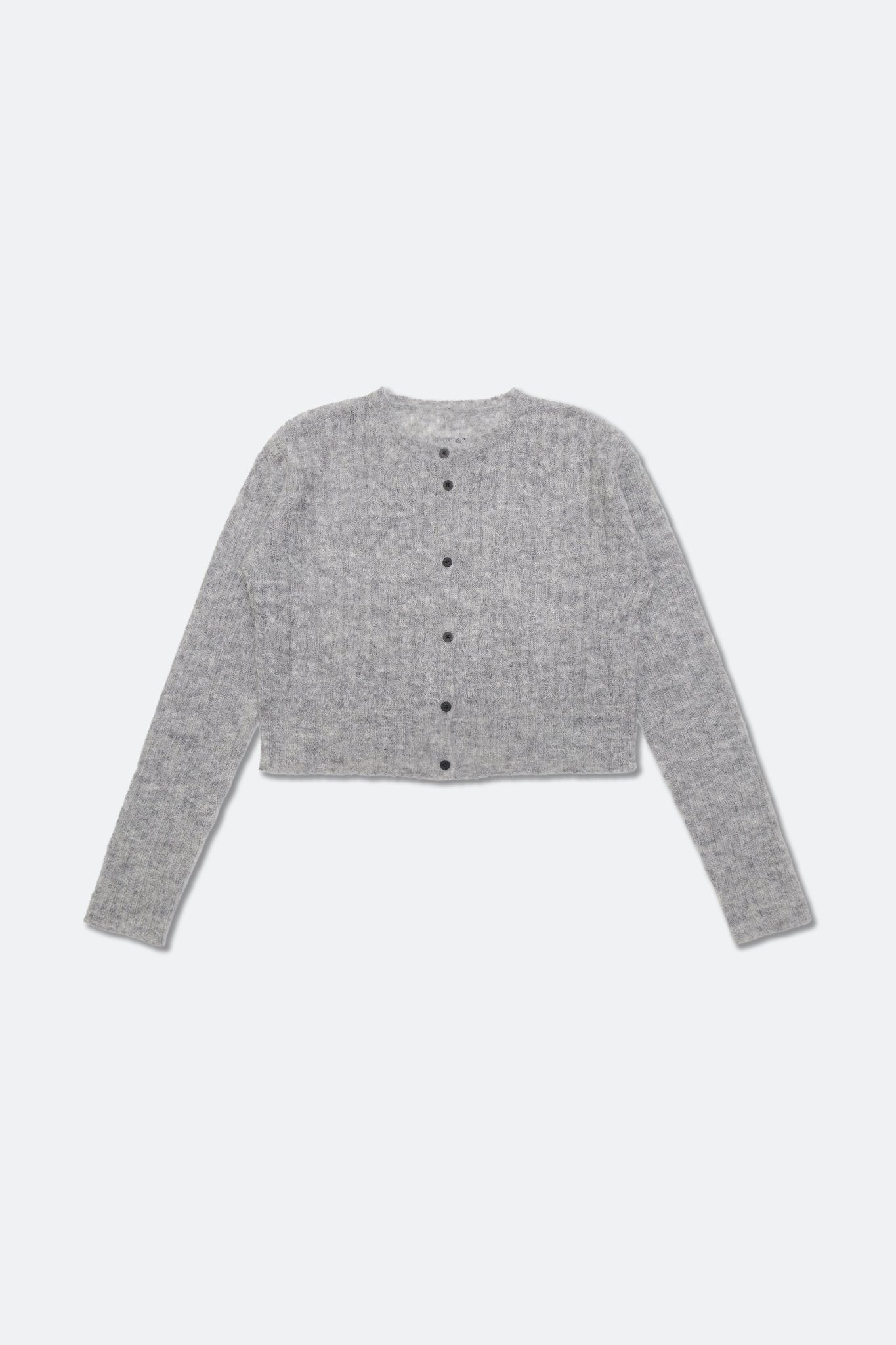 Aim Higher Club Faculty of Sports Knit Crewneck Cropped Cardigan/ Grey - GROGROCERY