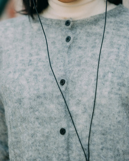 Aim Higher Club Faculty of Sports Knit Crewneck Cropped Cardigan/ Grey - GROGROCERY