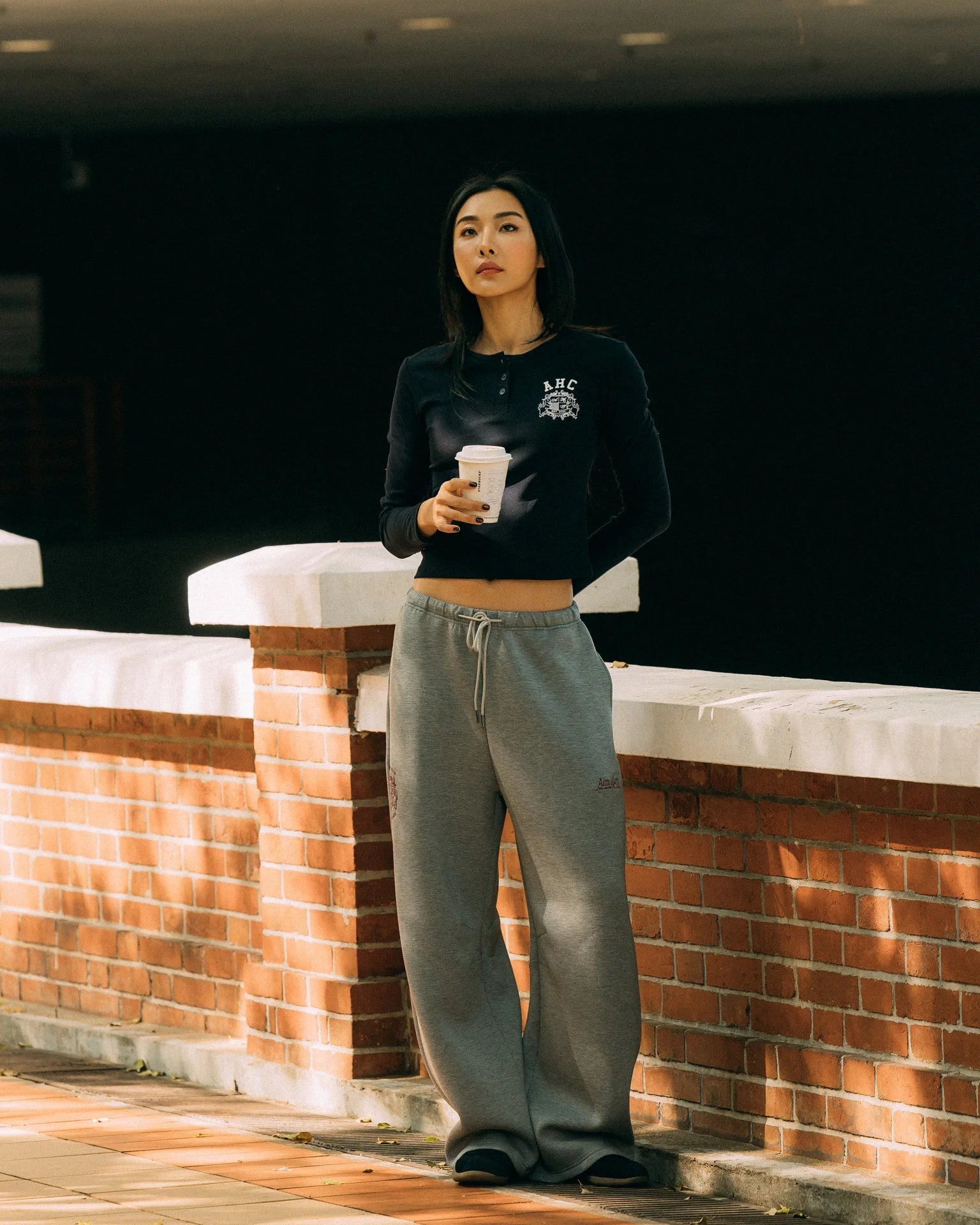 Aim Higher Club Faculty of Sports Unisex Soft Curved Sweatpants/ Flecking Grey - GROGROCERY