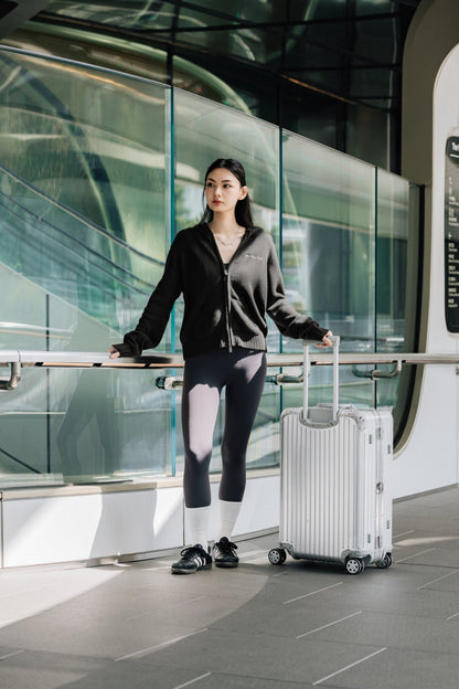 Aim Higher Club Full - Zip Hooded Cardigan/ Dark Grey - GROGROCERY