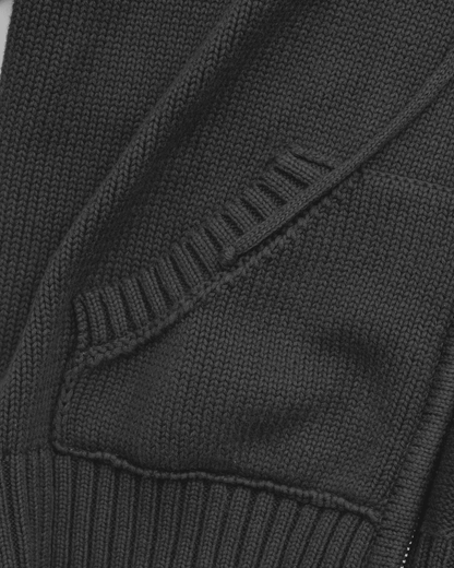 Aim Higher Club Full - Zip Hooded Cardigan/ Dark Grey - GROGROCERY