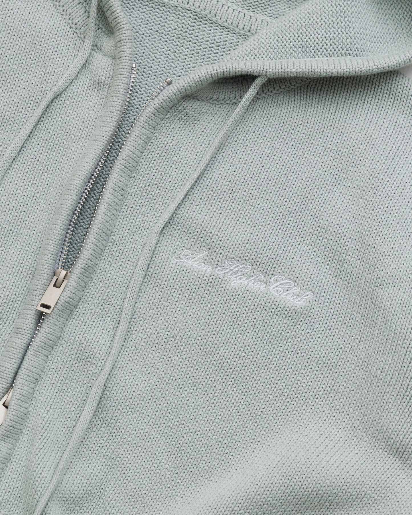 Aim Higher Club Full - Zip Hooded Cardigan/ Mint Grey - GROGROCERY