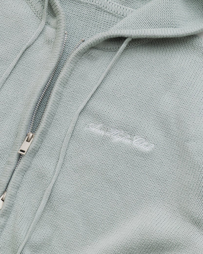 Aim Higher Club Full - Zip Hooded Cardigan/ Mint Grey - GROGROCERY