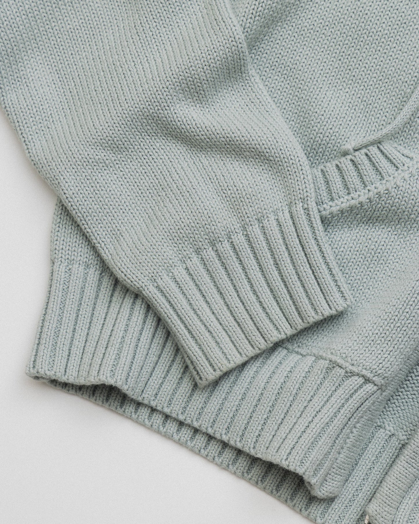 Aim Higher Club Full - Zip Hooded Cardigan/ Mint Grey - GROGROCERY