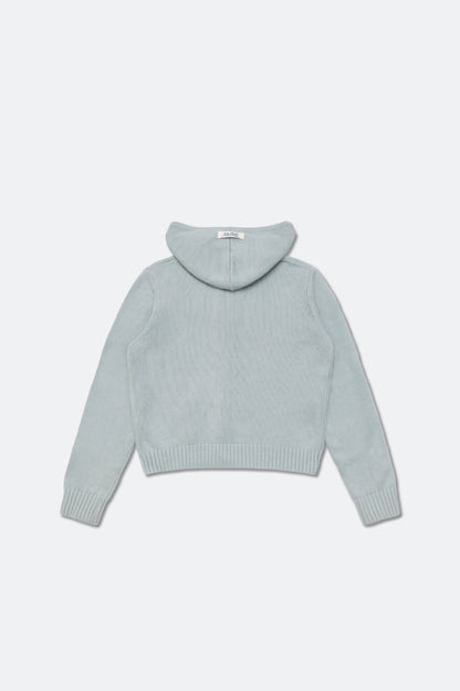 Aim Higher Club Full - Zip Hooded Cardigan/ Mint Grey - GROGROCERY