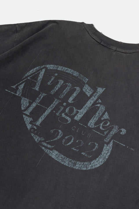 Aim Higher Club Graphic Tee/ Washed Grey - GROGROCERY