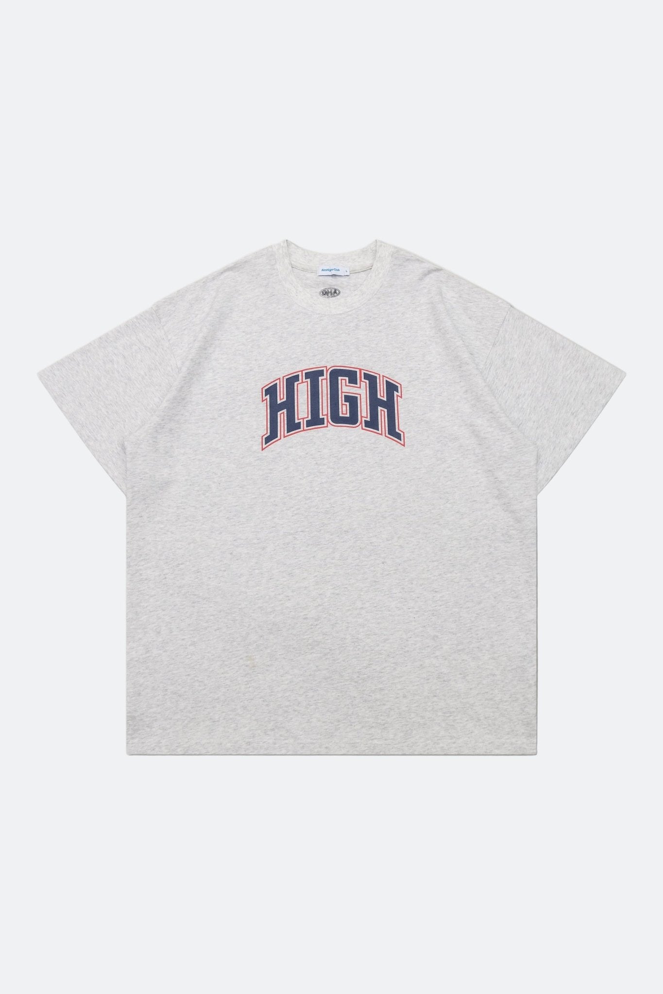 Aim Higher Club High College Unisex Logo Tee/ Flecking Grey - GROGROCERY