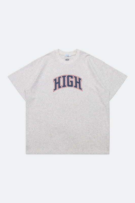 Aim Higher Club High College Unisex Logo Tee/ Flecking Grey - GROGROCERY