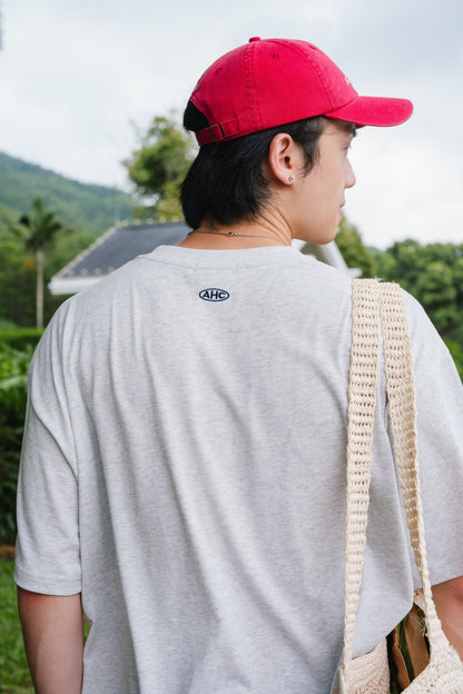 Aim Higher Club High College Unisex Logo Tee/ Flecking Grey - GROGROCERY