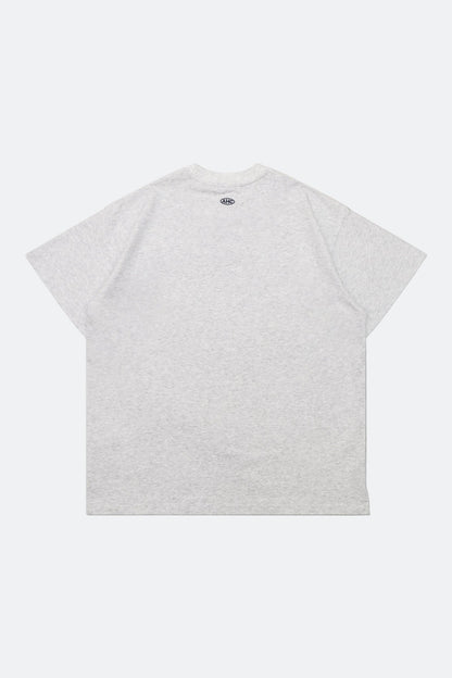 Aim Higher Club High College Unisex Logo Tee/ Flecking Grey - GROGROCERY