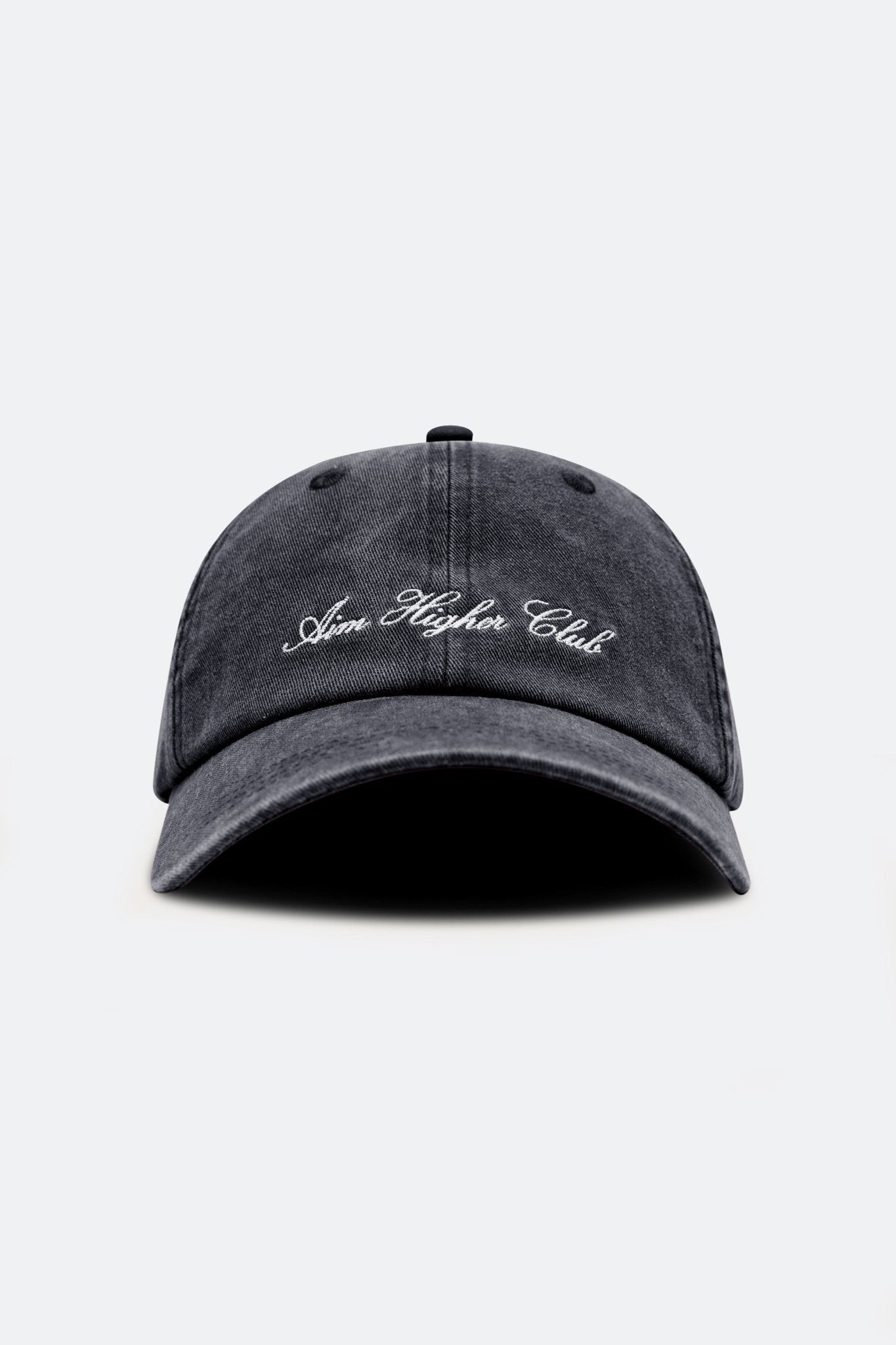 Aim Higher Club Light Washed Classic Script Cap/ Charcoal - GROGROCERY