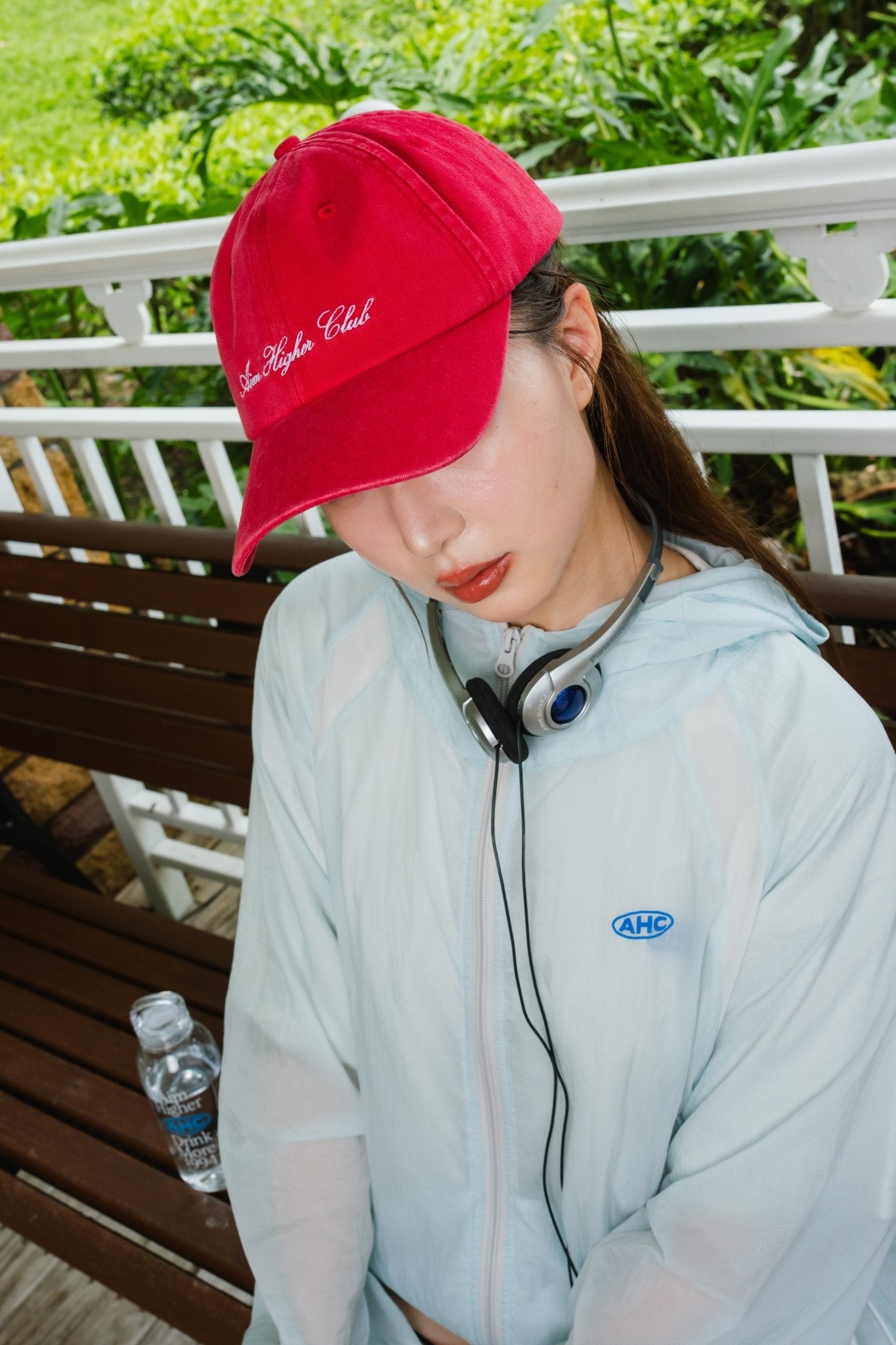 Aim Higher Club Light Washed Classic Script Cap/ Red - GROGROCERY
