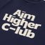Aim Higher Club Logo Motion Tee/ Navy - GROGROCERY