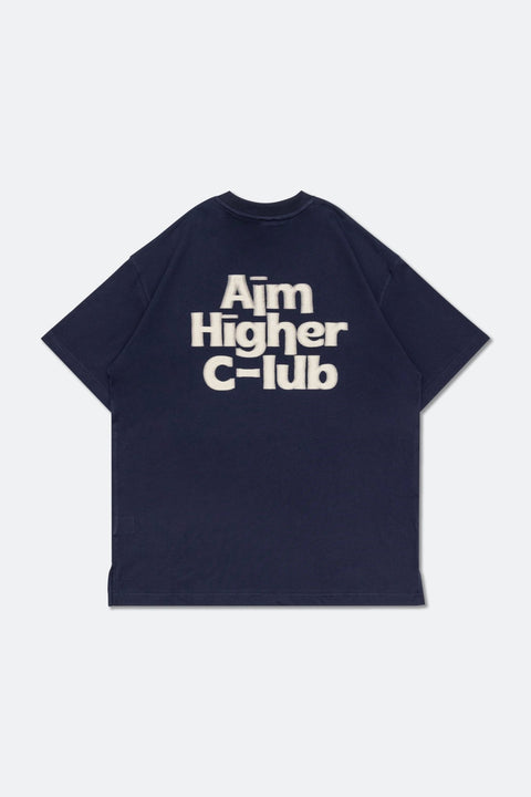 Aim Higher Club Logo Motion Tee/ Navy - GROGROCERY